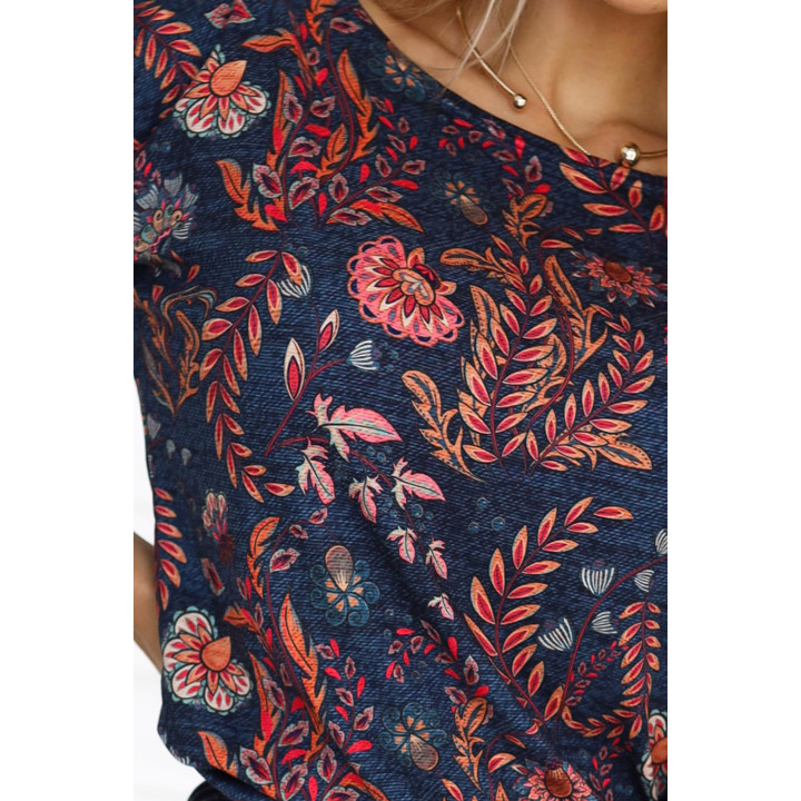 Sportovní šaty s kapsami a vázáním - LISTY NA DŽÍSE