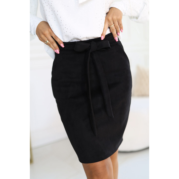 Semi-sukně se zavazováním - ČERNÁ