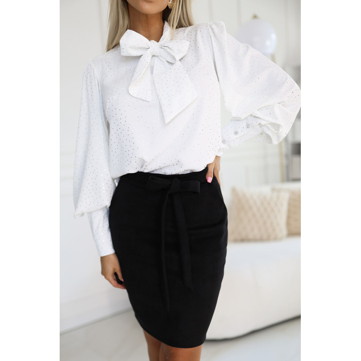 Semi-sukně se zavazováním - ČERNÁ