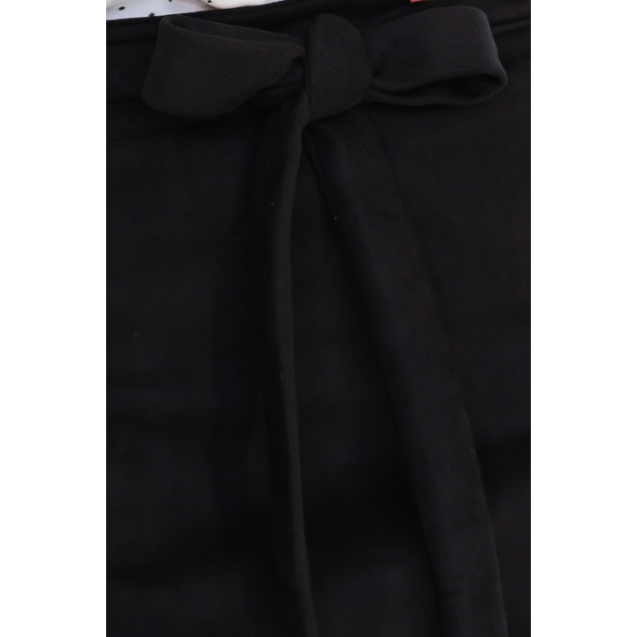 Semi-sukně se zavazováním - ČERNÁ