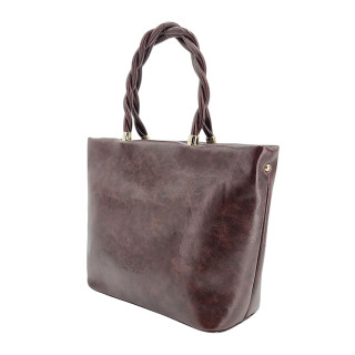 Hnědá klasická dámská kabelka INES DELAURE