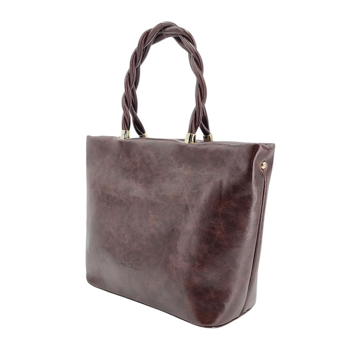 Hnědá klasická dámská kabelka INES DELAURE