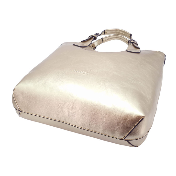 Zlatá klasická dámská kabelka INES DELAURE