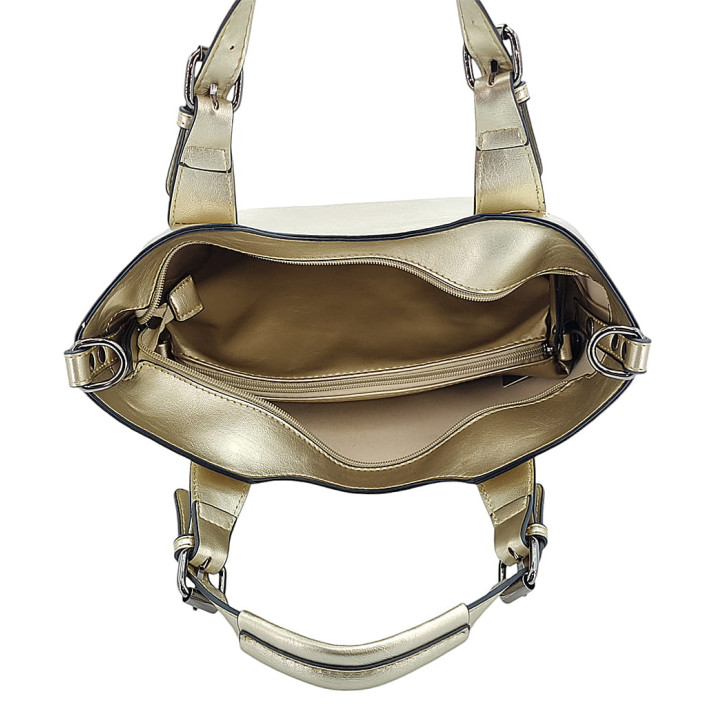 Zlatá klasická dámská kabelka INES DELAURE