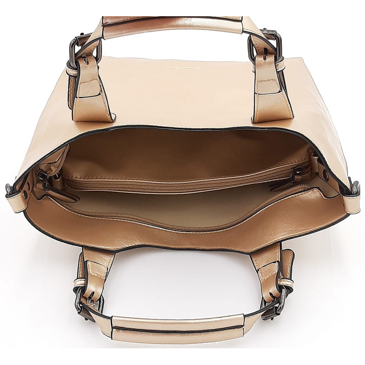 Zlatá klasická dámská kabelka INES DELAURE