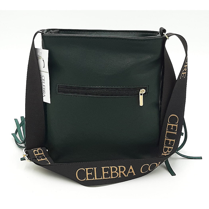Zelená kabelka s třásněmi CELEBRA COUTURE