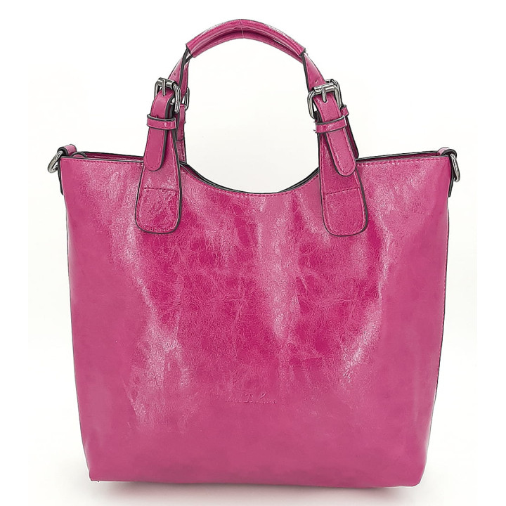 Klasická dámská kabelka v barvě fuchsie INES DELAURE