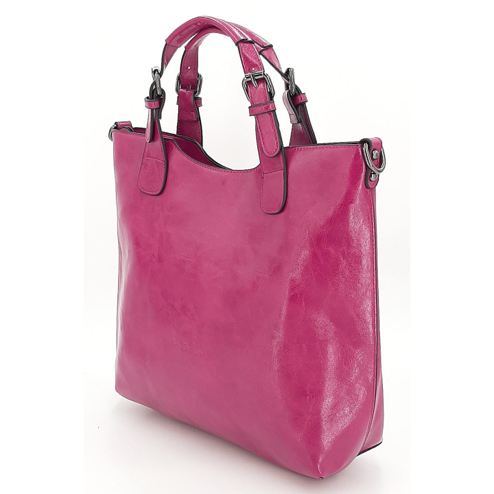 Klasická dámská kabelka v barvě fuchsie INES DELAURE
