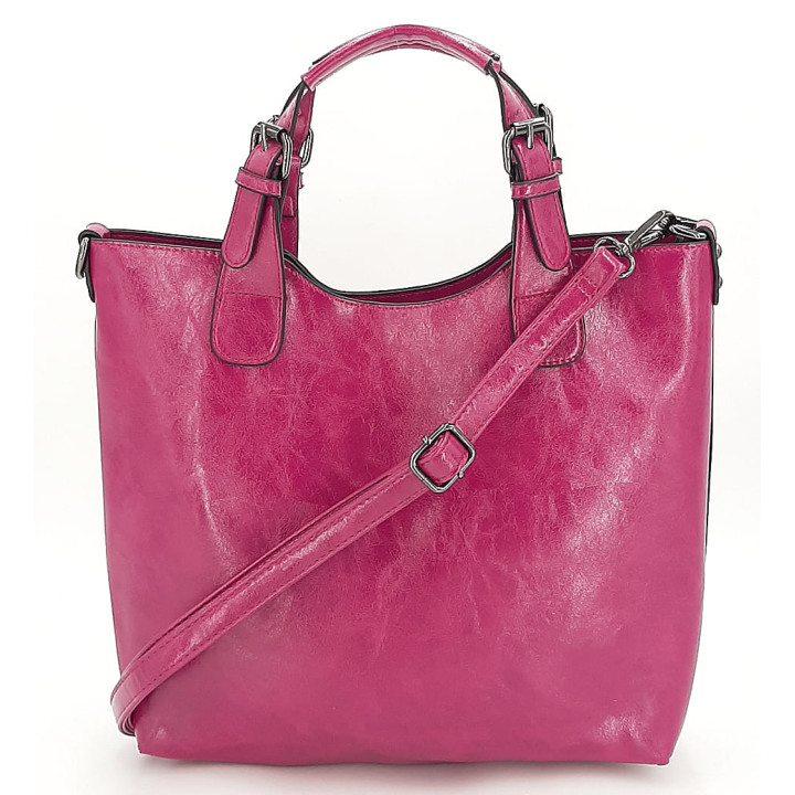 Klasická dámská kabelka v barvě fuchsie INES DELAURE