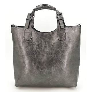 Klasická dámská kabelka INES DELAURE v ocelově šedé barvě