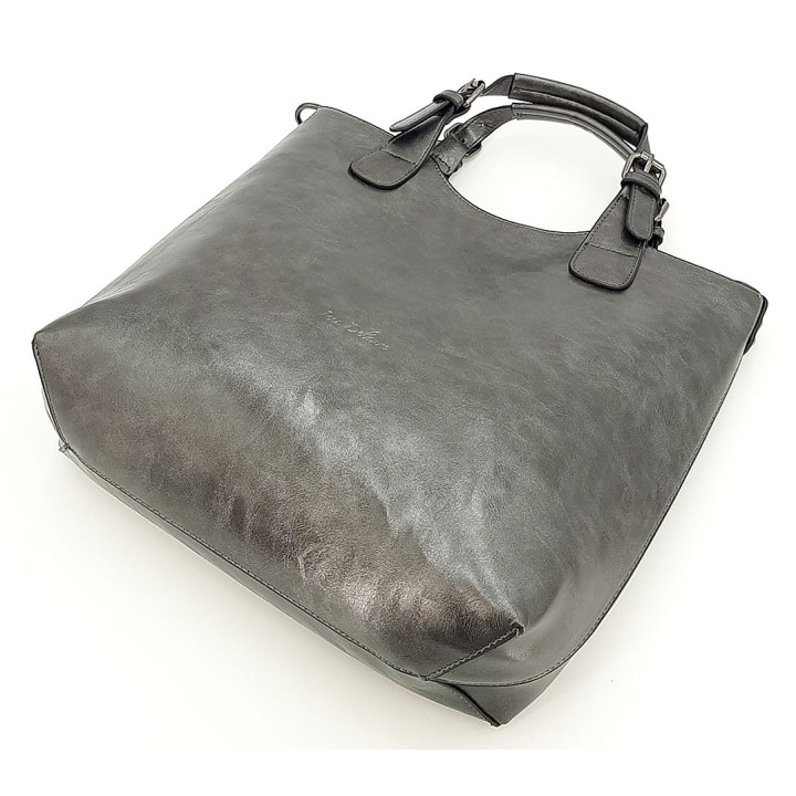 Klasická dámská kabelka INES DELAURE v ocelově šedé barvě