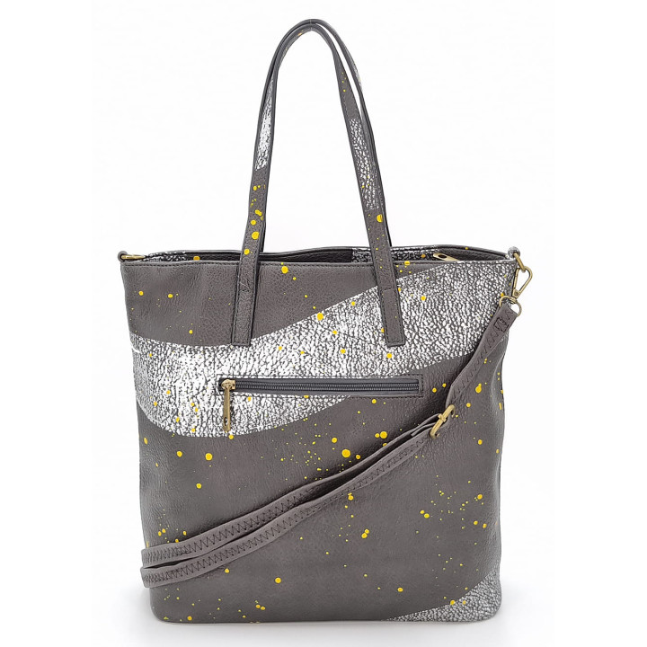 Šedá klasická dámská kabelka LOVE přes rameno