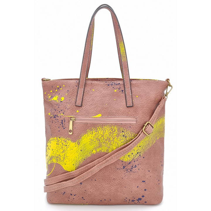 Růžová klasická dámská kabelka LOVE přes rameno