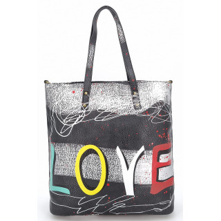 Černá klasická dámská kabelka LOVE přes rameno