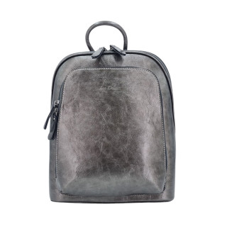 Ocelově šedá taška batoh A4 dámská 2v1 INES DELAURE