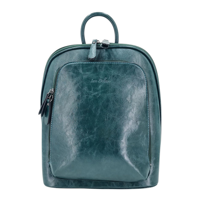 Zelená taška batoh A4 dámská 2v1 INES DELAURE