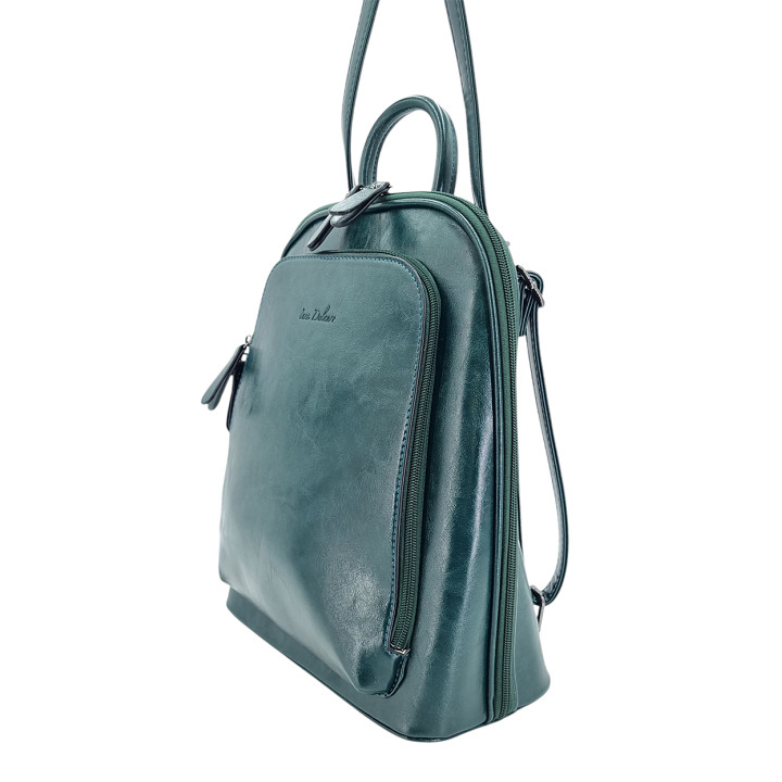 Zelená taška batoh A4 dámská 2v1 INES DELAURE