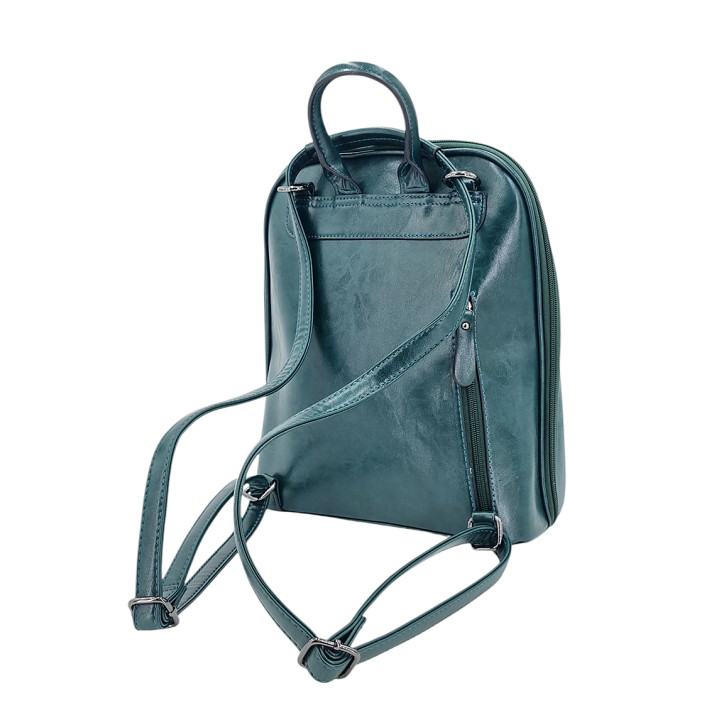 Zelená taška batoh A4 dámská 2v1 INES DELAURE