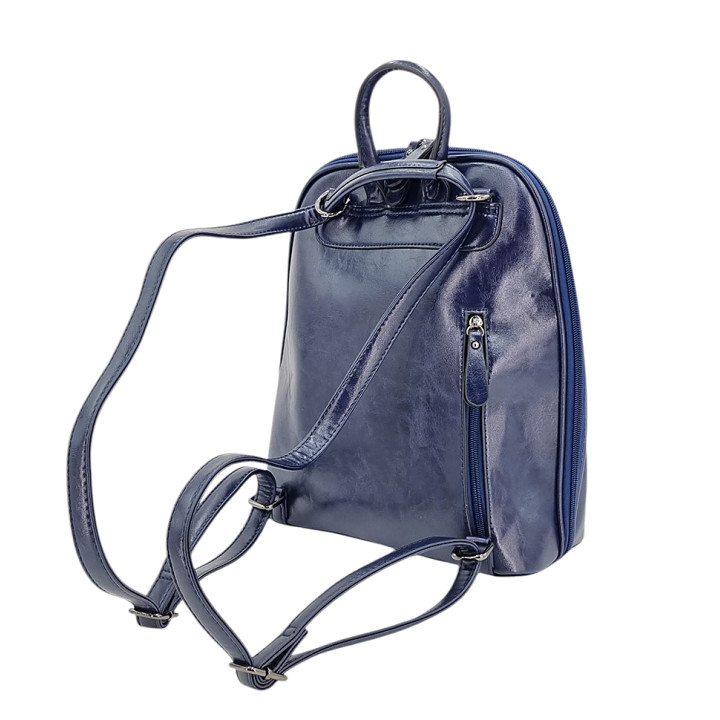 Námořnická modrá taška batoh A4 dámská 2v1 INES DELAURE