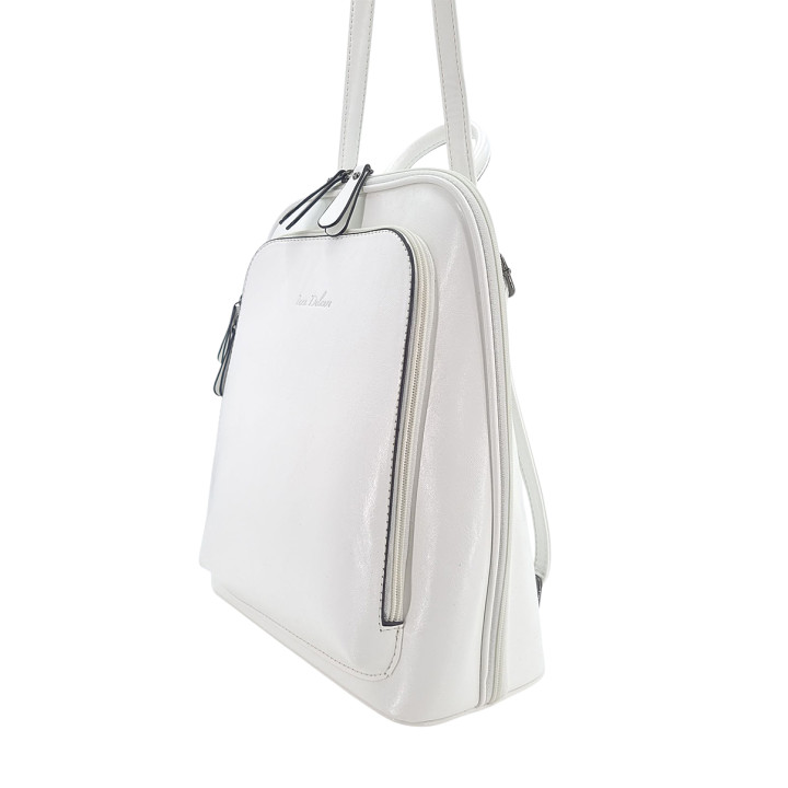 Bílá taška batoh A4 dámská 2v1 INES DELAURE