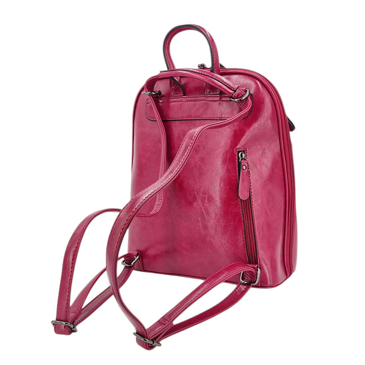 Dámská taška batoh A4 v barvě fuchsie 2v1 INES DELAURE