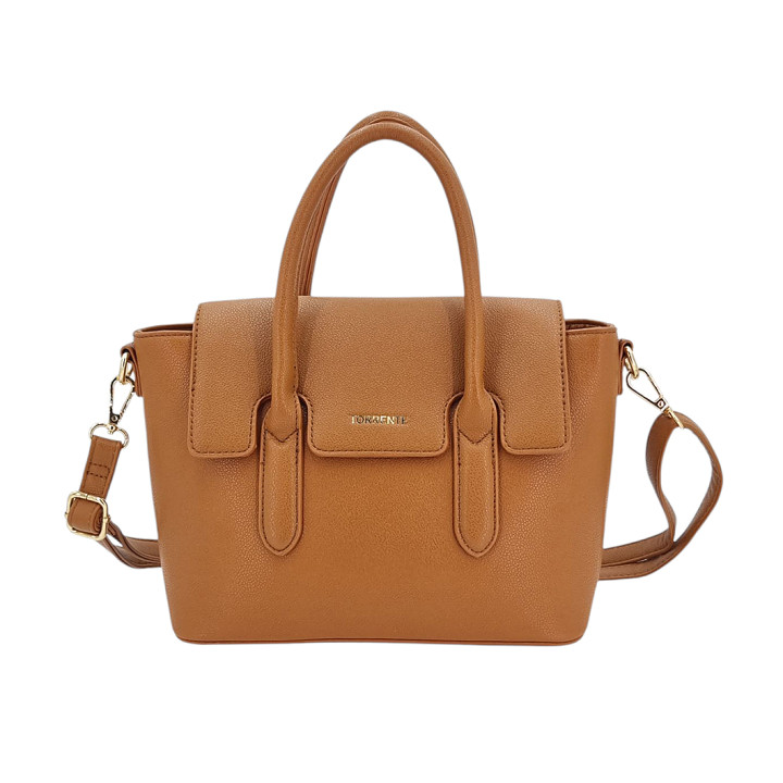 Hnědá kabelka s klopou TORRENTE