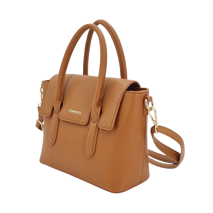 Hnědá kabelka s klopou TORRENTE