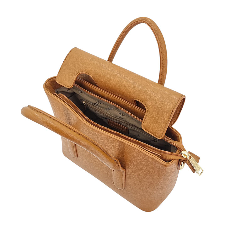 Hnědá kabelka s klopou TORRENTE