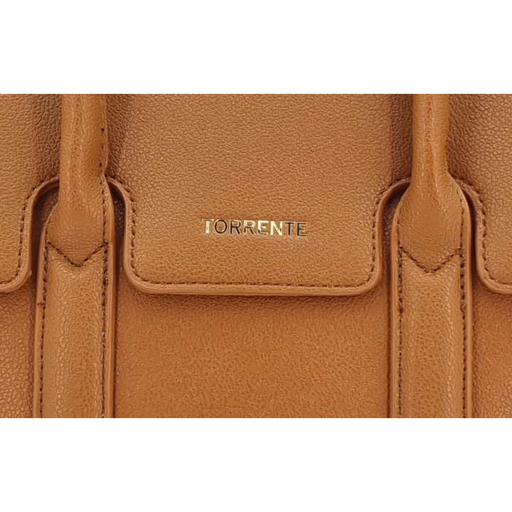 Hnědá kabelka s klopou TORRENTE