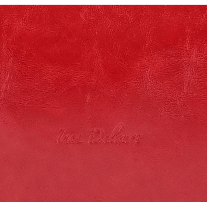 Červená dámská kabelka přes rameno se 2 přihrádkami Ines Delaure