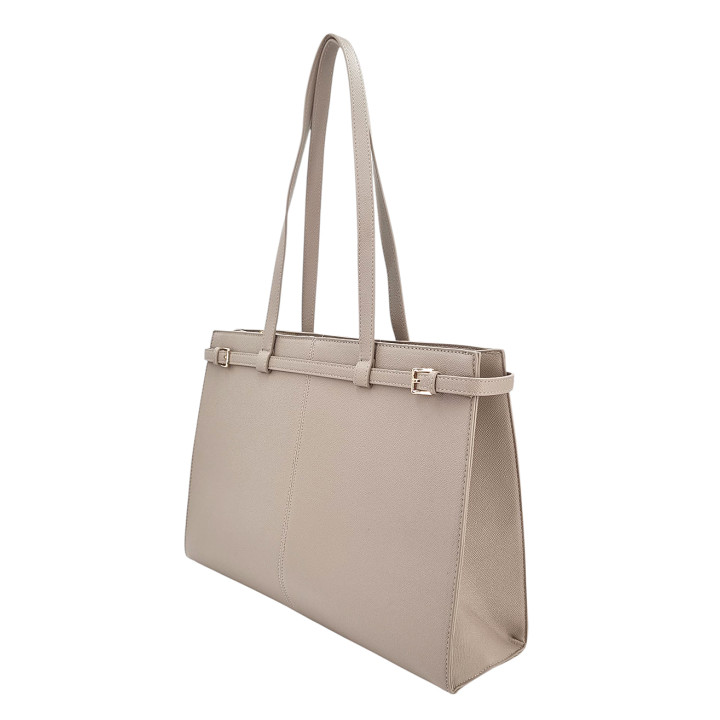Bežová prostorná zpevněná dámská taška GALLANTRY