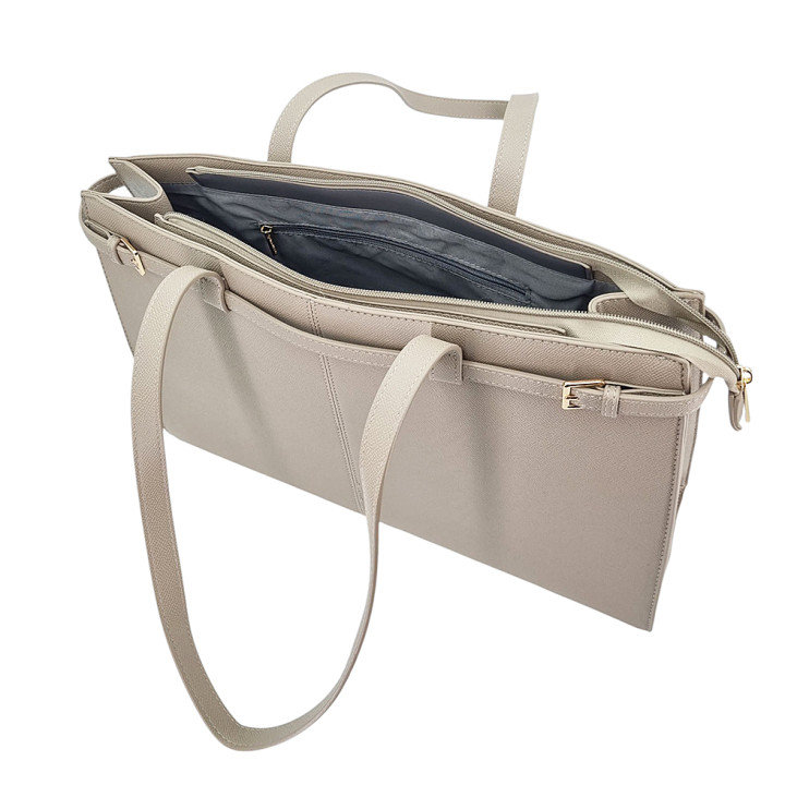 Bežová prostorná zpevněná dámská taška GALLANTRY