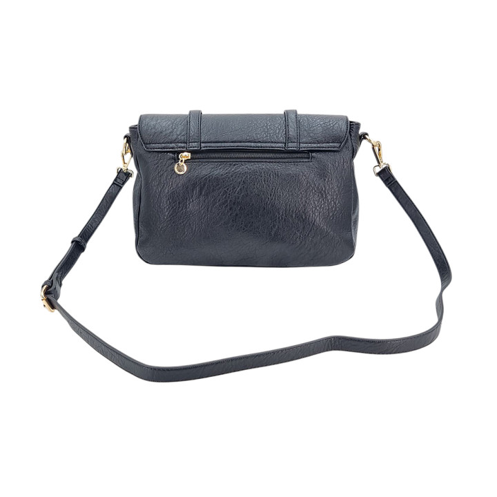 Černá prostorná taška přes rameno s klopou LULU CASTAGNETTE