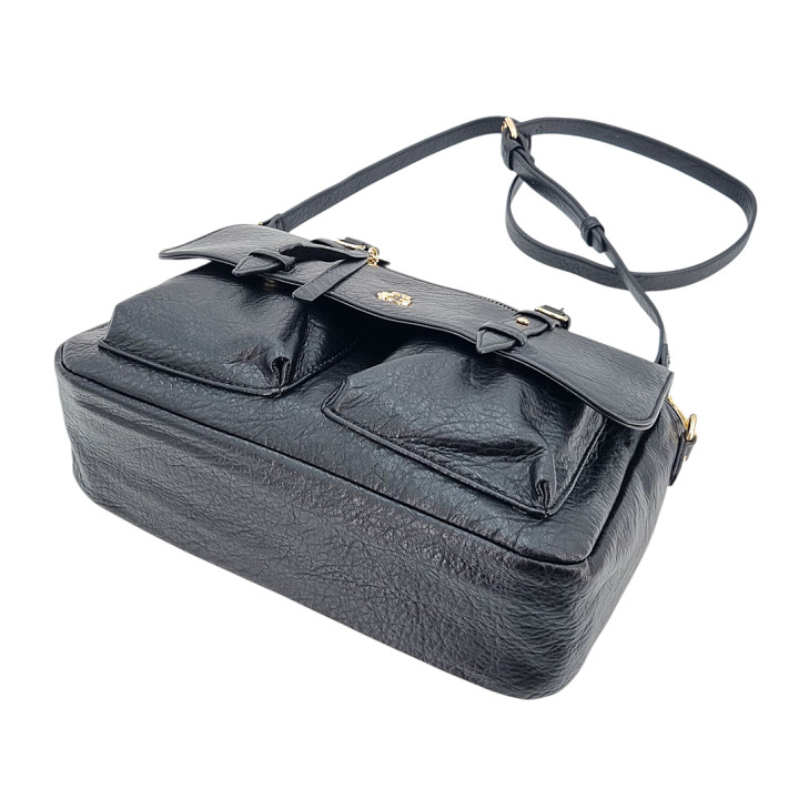 Černá prostorná taška přes rameno s klopou LULU CASTAGNETTE