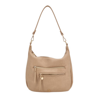 Bežový dámský vak 2 samostatné komory LULU CASTAGNETTE