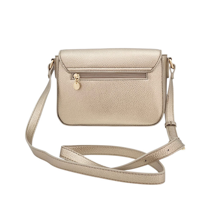 Zlatá kabelka s klopou a medvídkem LULU CASTAGNETTE