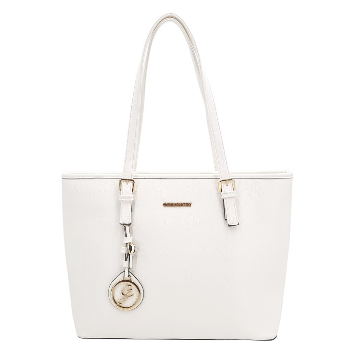 Bílá prostorná dámská taška A4 z ekologické kůže GALLANTRY