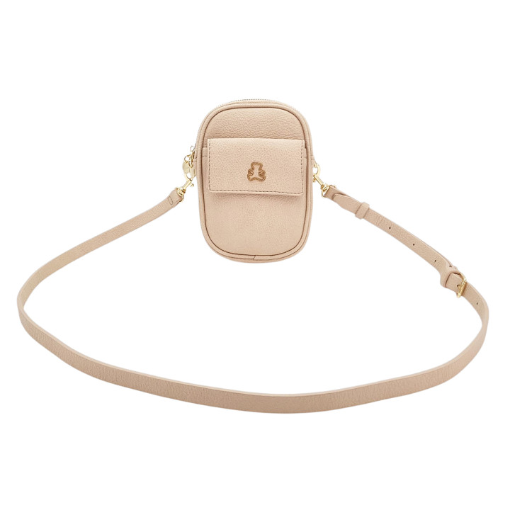 Pudrově růžová kabelka typu messenger bag s 2 přihrádkami LULU CASTAGNETTE