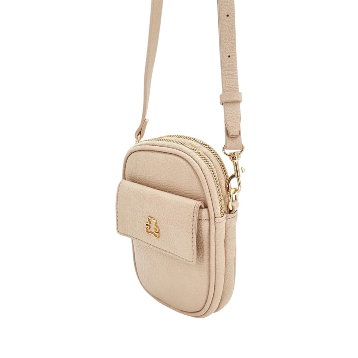 Pudrově růžová kabelka typu messenger bag s 2 přihrádkami LULU CASTAGNETTE