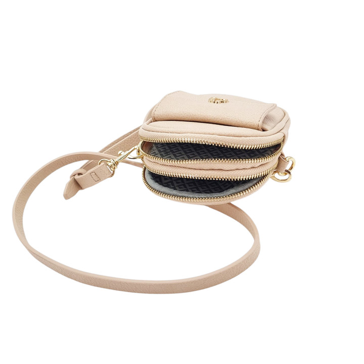 Pudrově růžová kabelka typu messenger bag s 2 přihrádkami LULU CASTAGNETTE