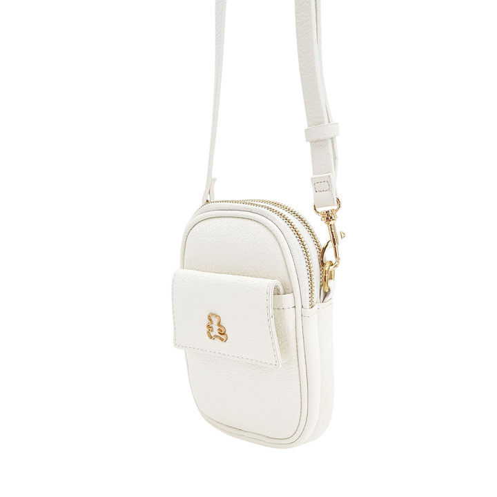 Bílá taška přes rameno, cyklistická taška, 2 přihrádky LULU CASTAGNETTE