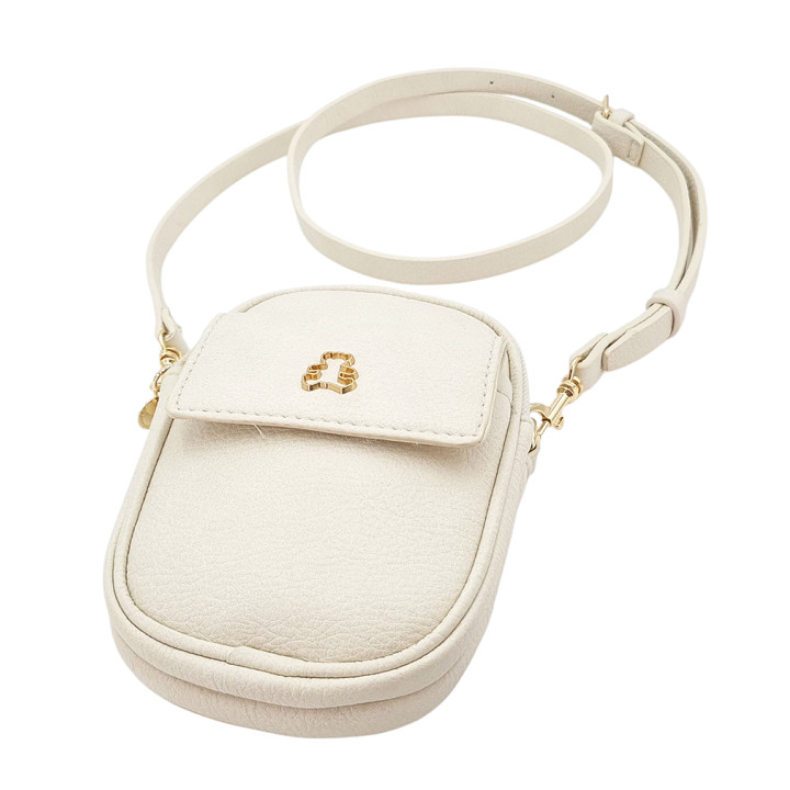 Krémová taška přes rameno, 2 přihrádky LULU CASTAGNETTE