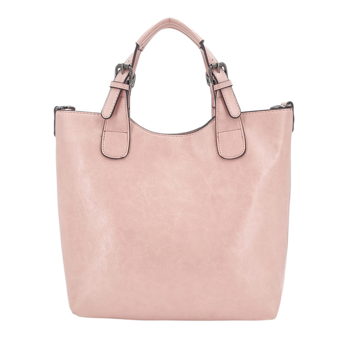 Růžová klasická dámská kabelka INES DELAURE