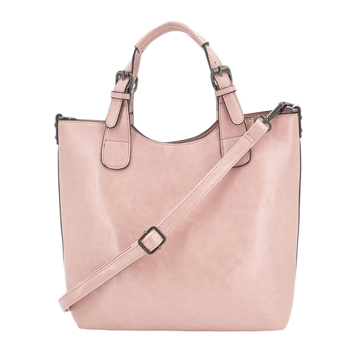 Růžová klasická dámská kabelka INES DELAURE
