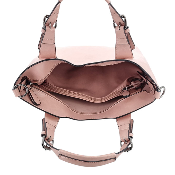 Růžová klasická dámská kabelka INES DELAURE