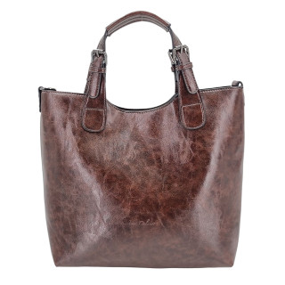 Hnědá mramorovaná klasická dámská kabelka INES DELAURE