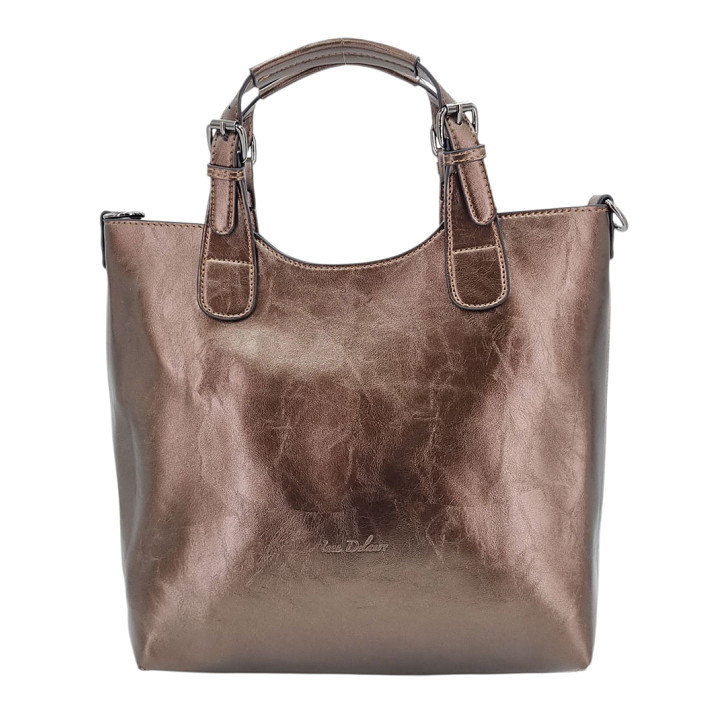Klasická dámská kabelka v měděné barvě INES DELAURE