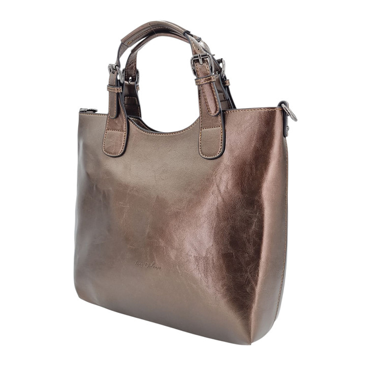 Klasická dámská kabelka v měděné barvě INES DELAURE