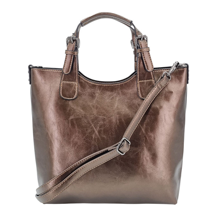 Klasická dámská kabelka v měděné barvě INES DELAURE