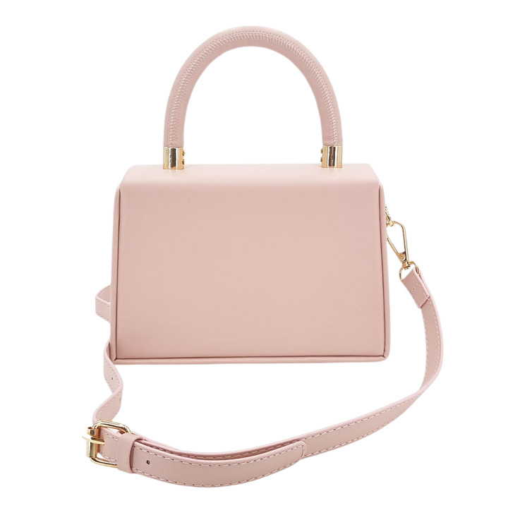 Růžová společenská kabelka s uchem a nastavitelným páskem GALLANTRY